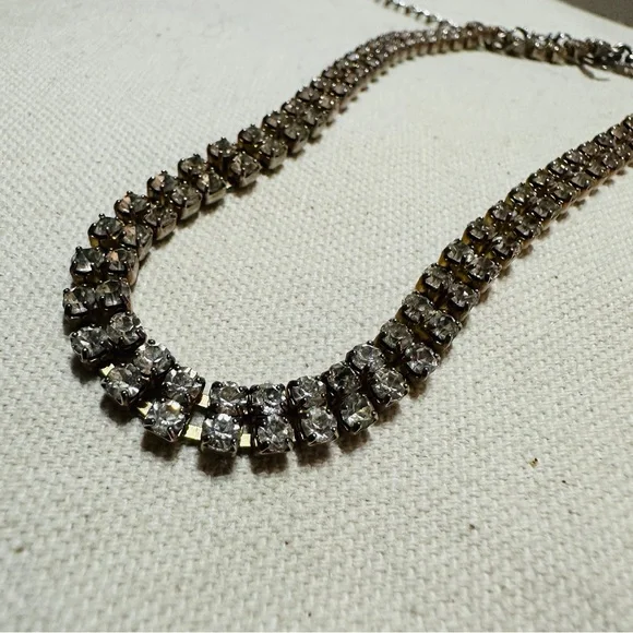 Gold Faux Diamond Chocker Necklace - Picture 6 of 9